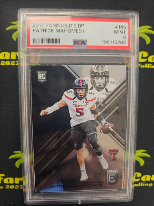 Panini Elite Draft Picks - Patrick Mahomes II #145 PSA 9 Football Ent
